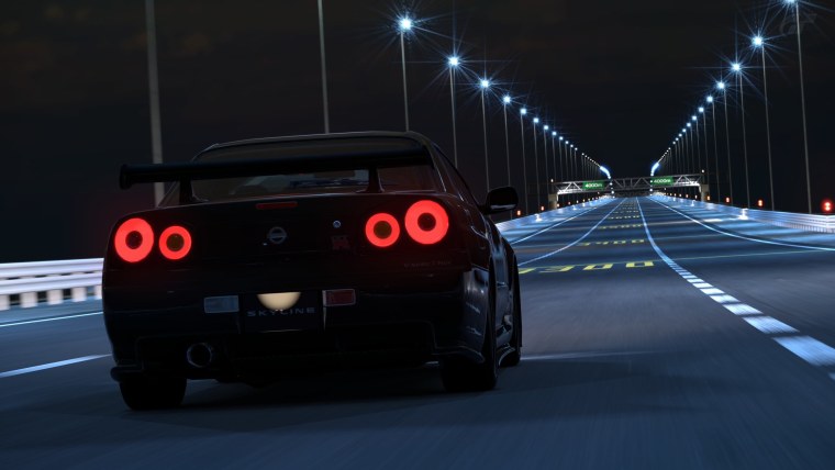 Nissan Skyline GTR r34 ночью