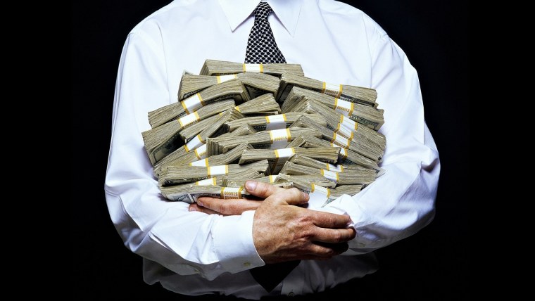 Много долларов в руках