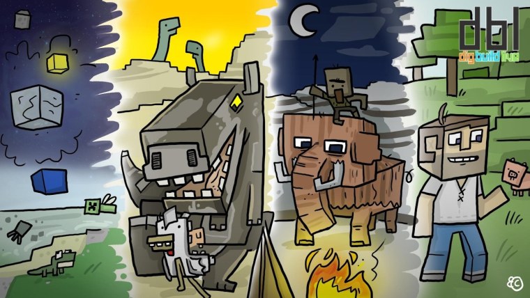 Рисование в стиле майнкрафт