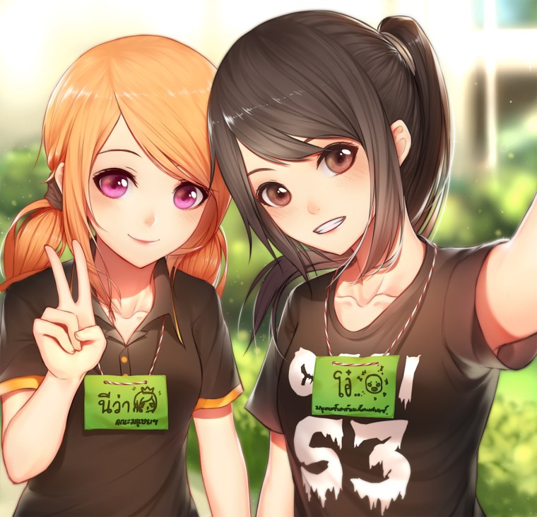 Аниме девушка селфи