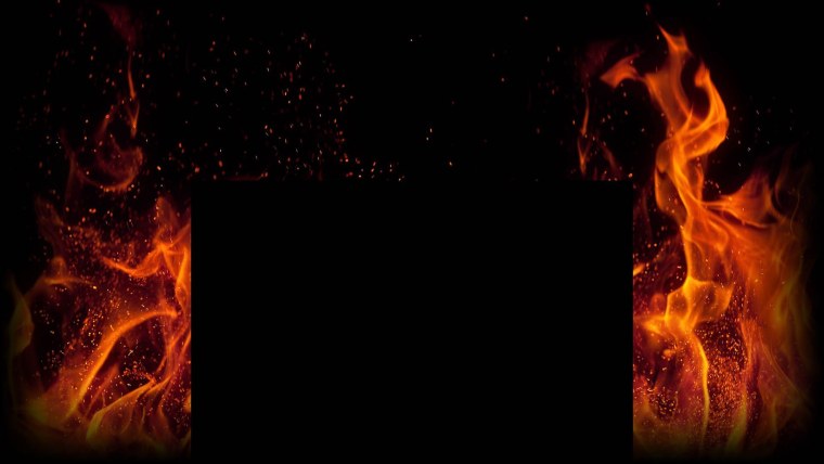 Пламя на черном фоне для фотошопа