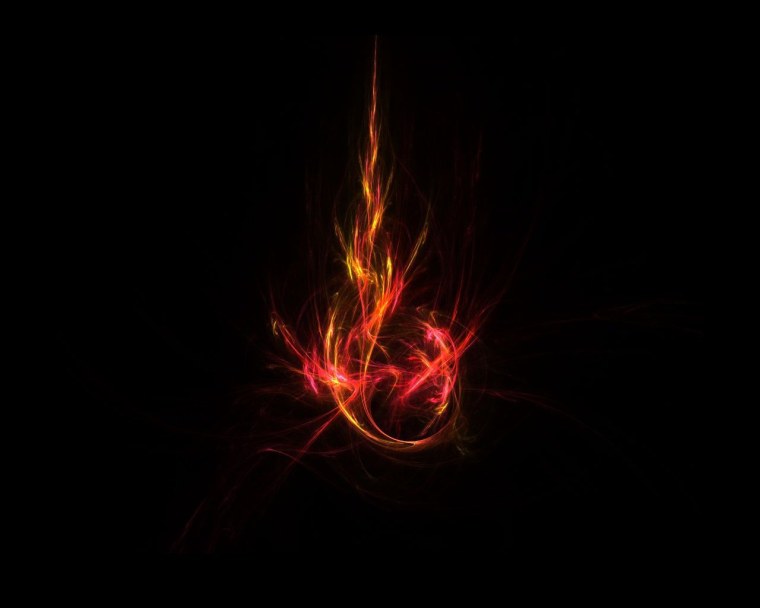 Фото огня на черном фоне