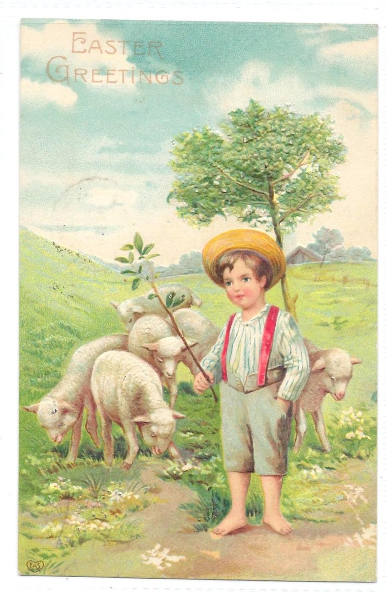 Пастырь с овечкой