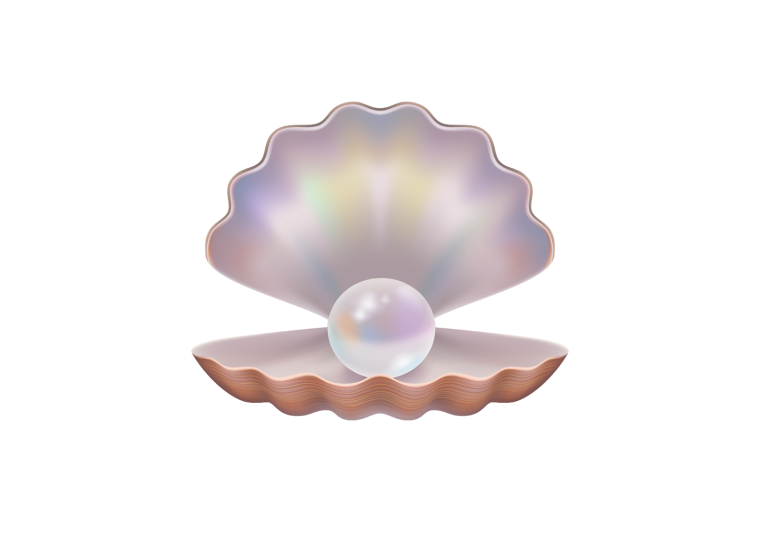 Жемчужина в раковине вектор