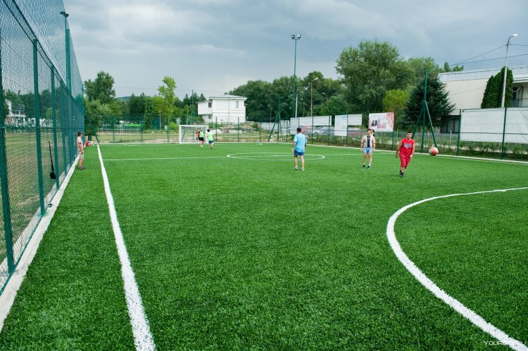 Футбольное поле газон