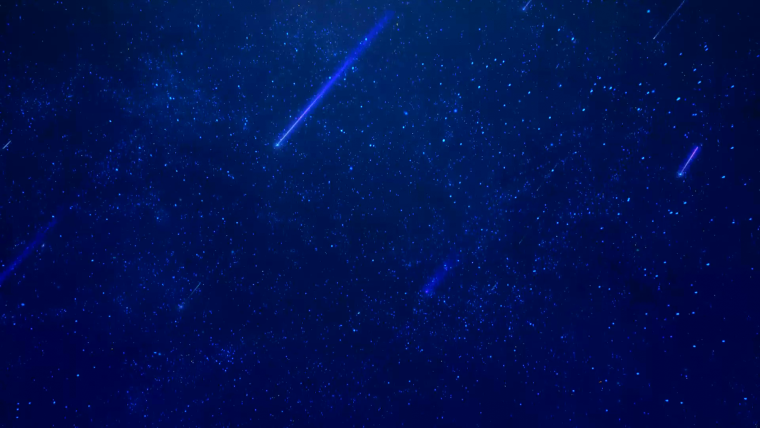 Синяя звезда в космосе
