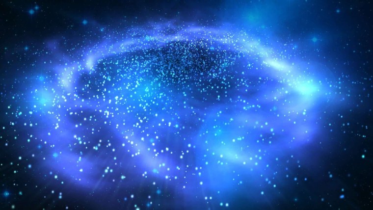 Синяя звезда в космосе