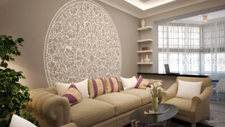 Обои Аврора Elysium е71009 в интерьере