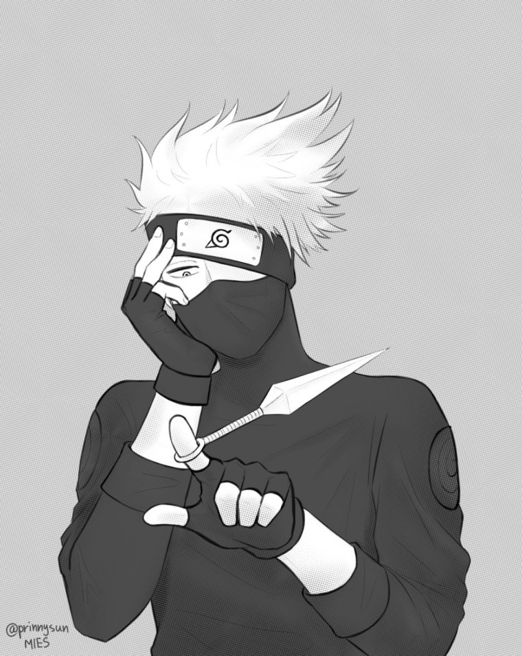 Какаши сенсей носил маску