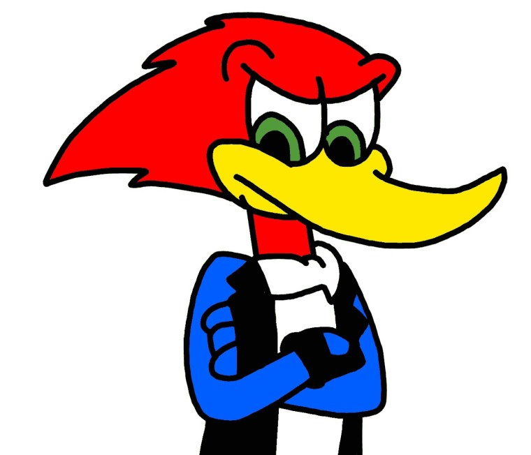 Дятел мультяшный