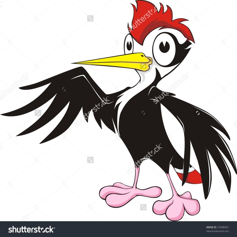 Дятел мультяшный