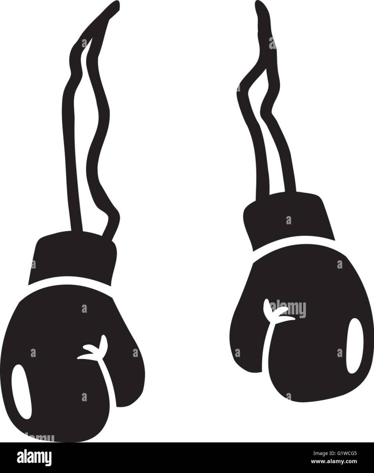 Боксерские перчатки силуэт