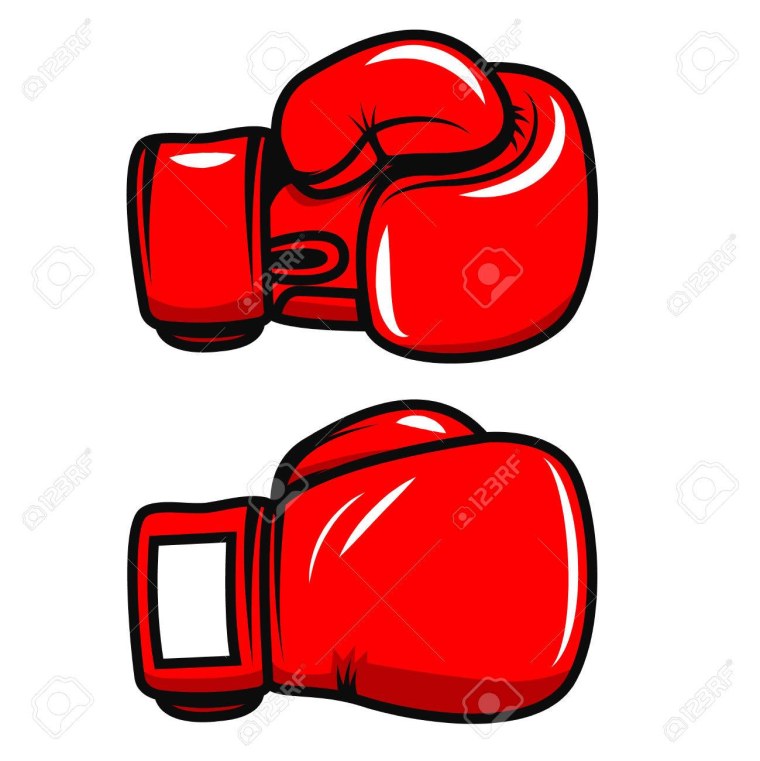 Боксерская перчатка сбоку вектор