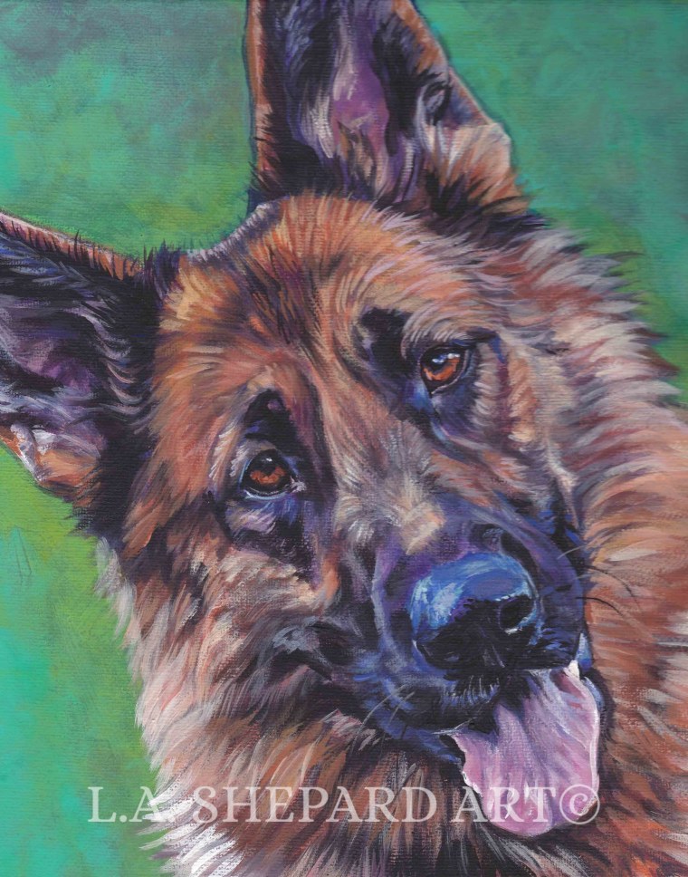 Портрет немецкой овчарки