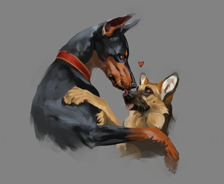 Уши добермана референс