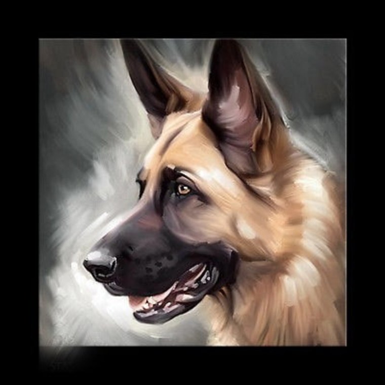 Овчарка холст масло