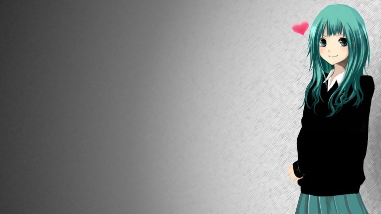 Зеленые обои в стиле аниме