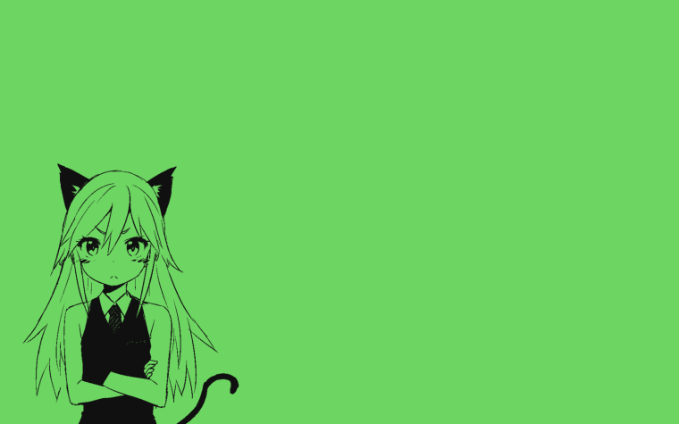 Зеленые аниме обои
