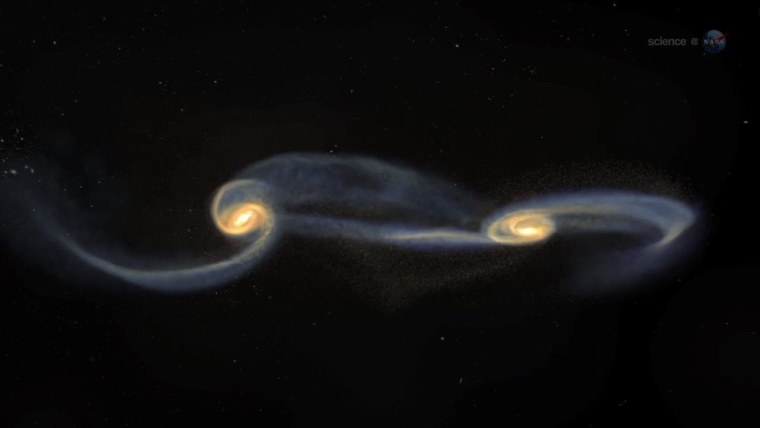 Галактика Андромеды и Млечный путь