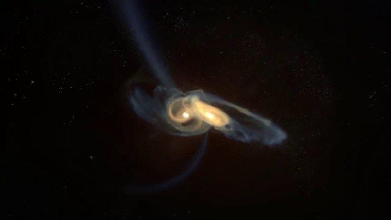 Столкновение галактик Млечный путь и туманность Андромеды