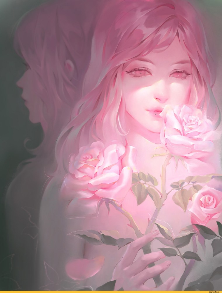 Нежная девушка арт