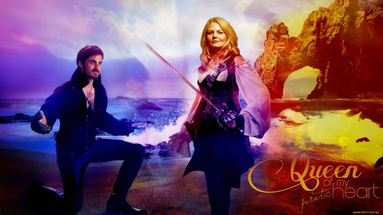 Однажды в сказке Эмма и крюк обои