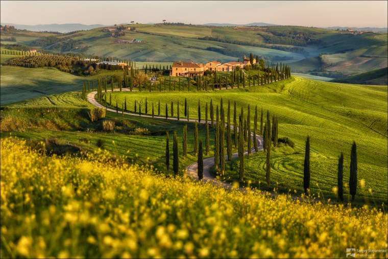 Италия Тоскана деревни