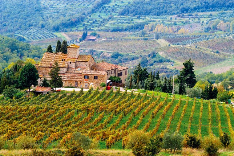 Италия поля Тосканы