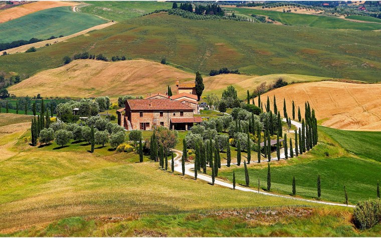 Италия поля Тосканы