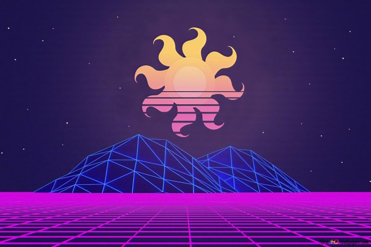 Фон в стиле ретро неон