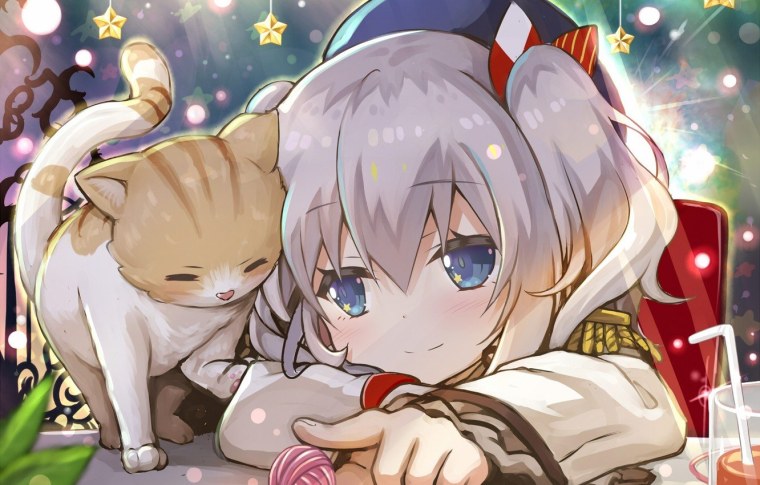 Аниме девочки котики