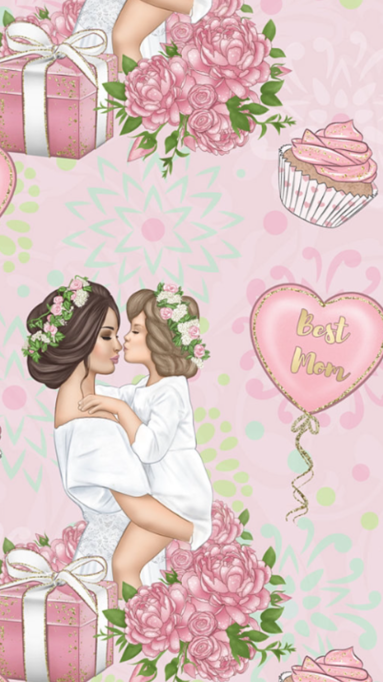 Силуэт мамы с ребенком