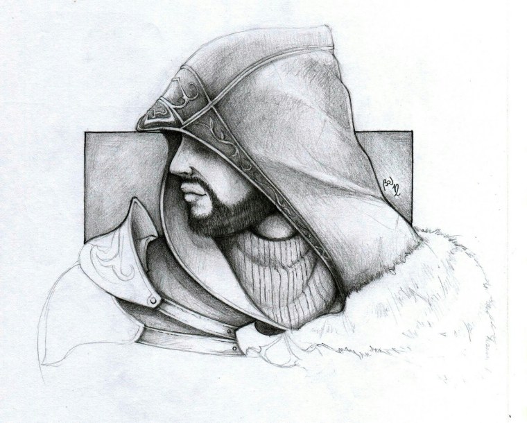 Эцио Аудиторе рисунок карандашом