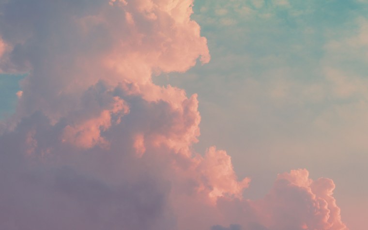 Пейзаж розовый горы картина