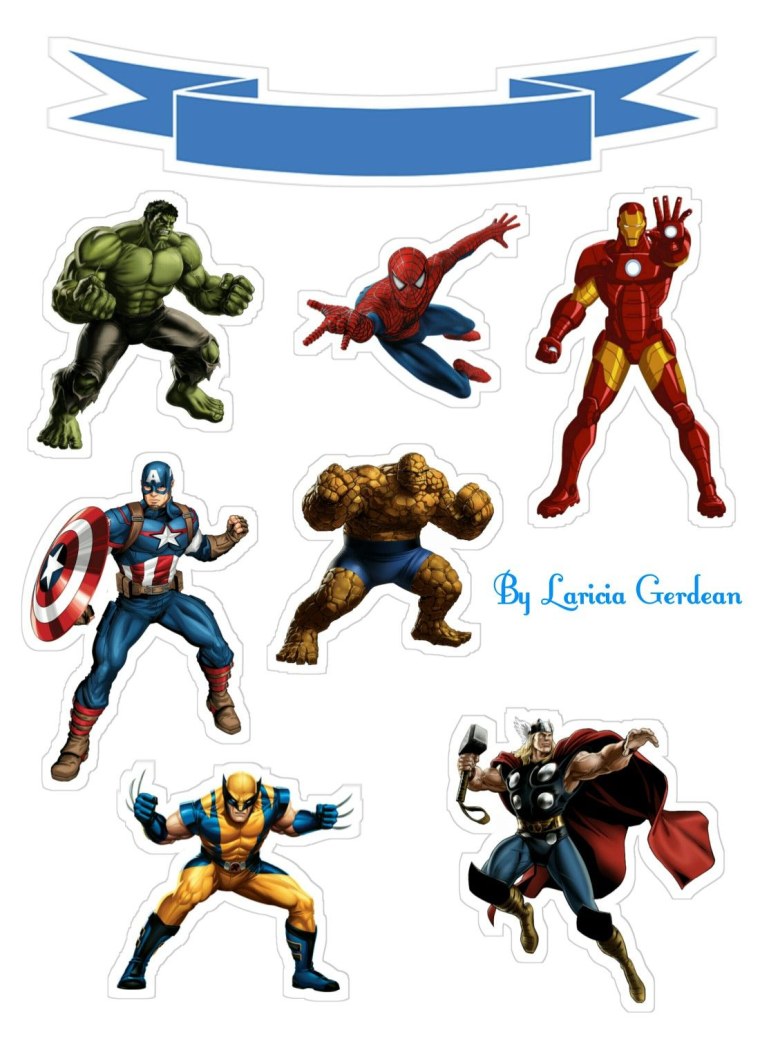 Герои Марвел печать на торт