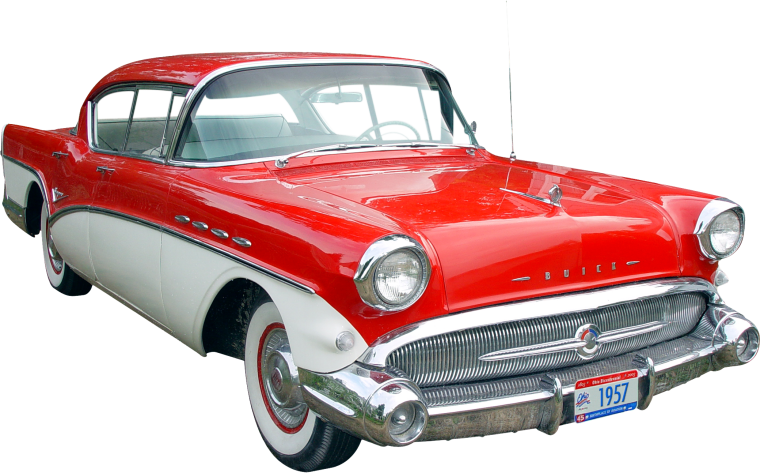 Старый автомобиль на белом фоне