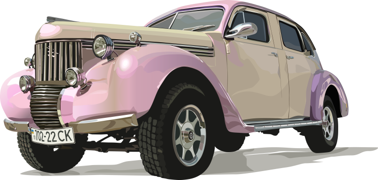 Ретро машины на прозрачном фоне