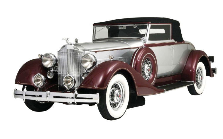 Модели старинных машин на прозрачном фоне