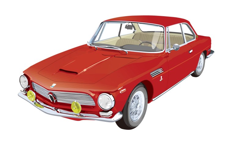 Ретро машины на белом фоне