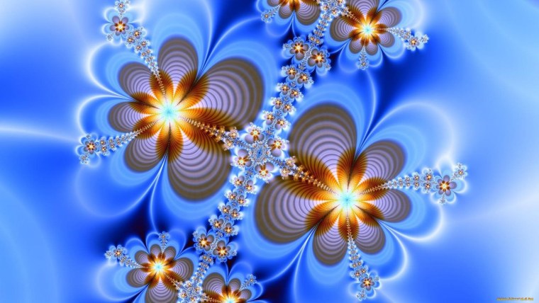 Фрактальные узоры цветы