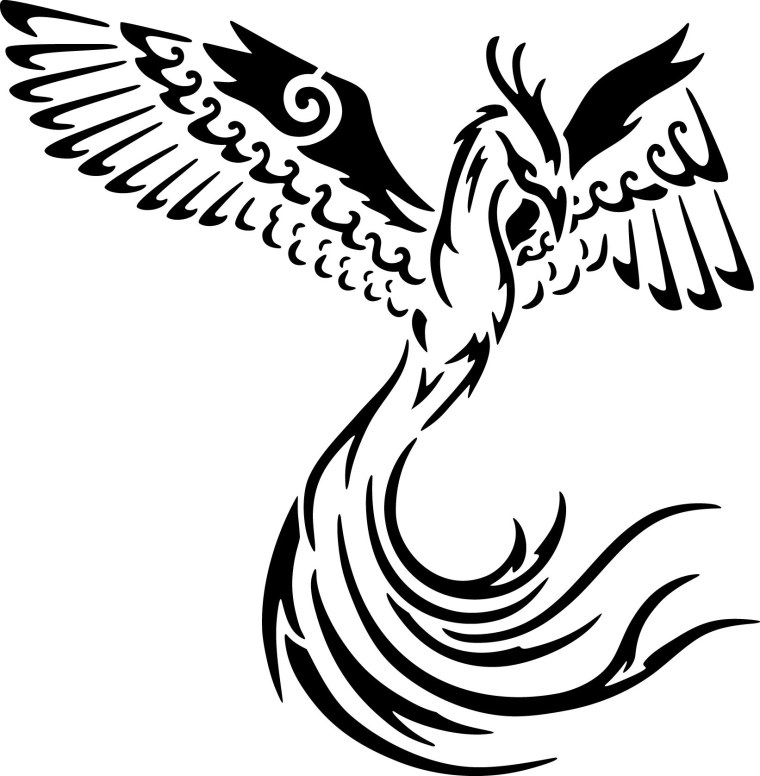 Птица Феникс эскиз