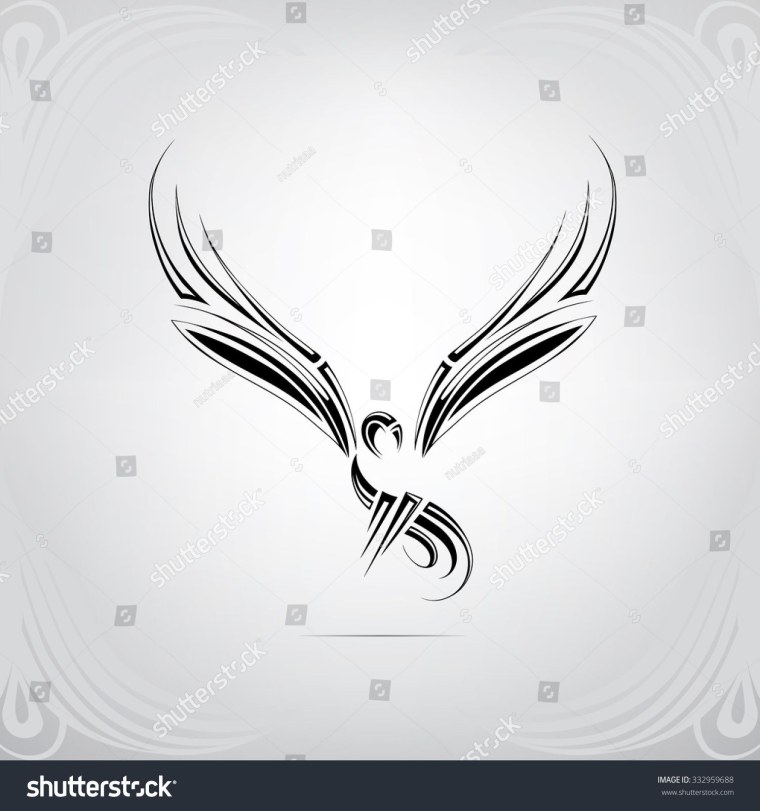 Птица арт на белом фоне