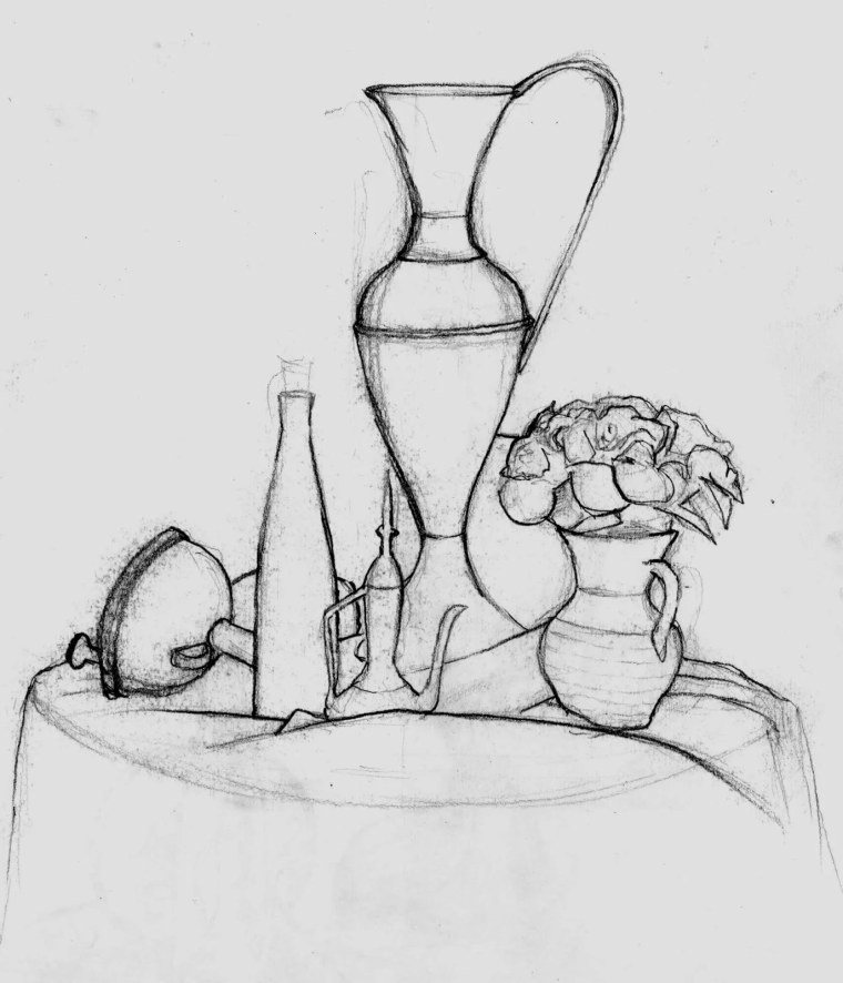 Черно белая композиция