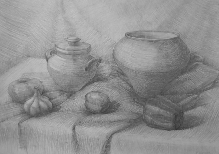 Моранди натюрморт тушь, перо