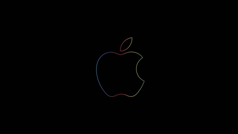 Apple на черном фоне