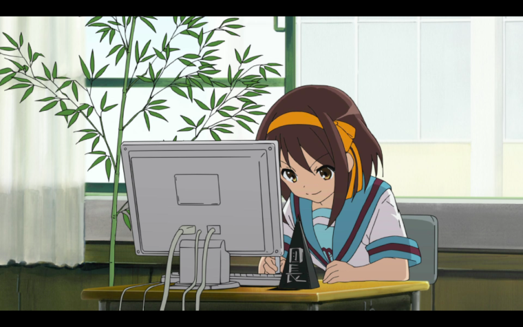 Изуми Коната за компьютером