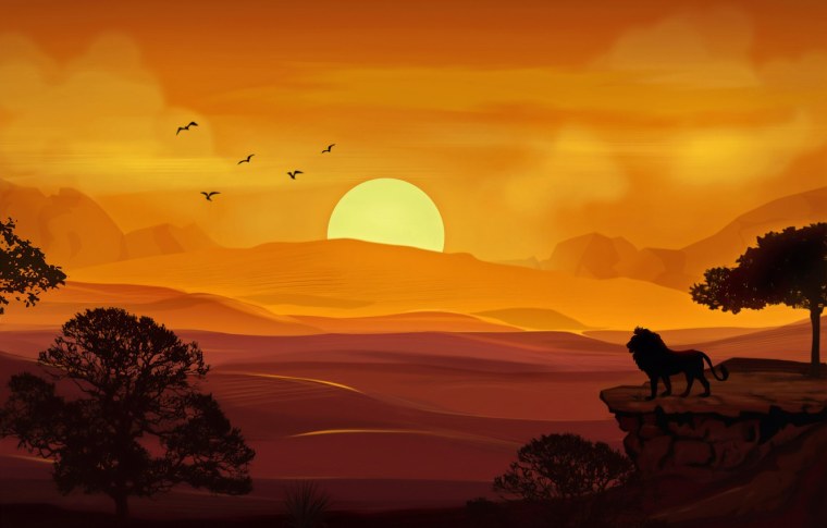 Саванна Король Лев Африка