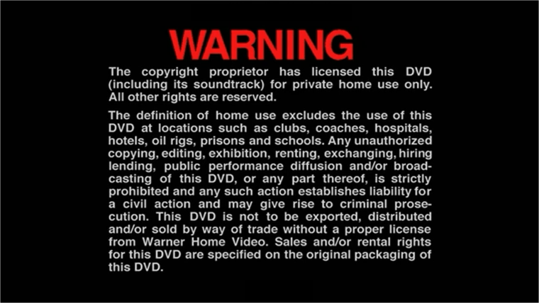 Предупреждение DVD
