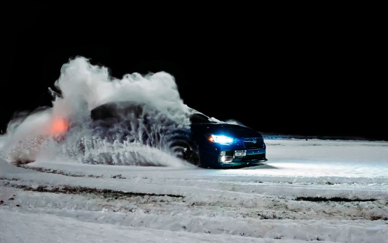 Дрифт по снегу