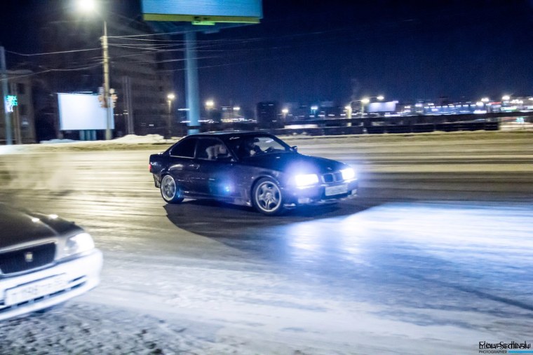 Зимний дрифт в городе